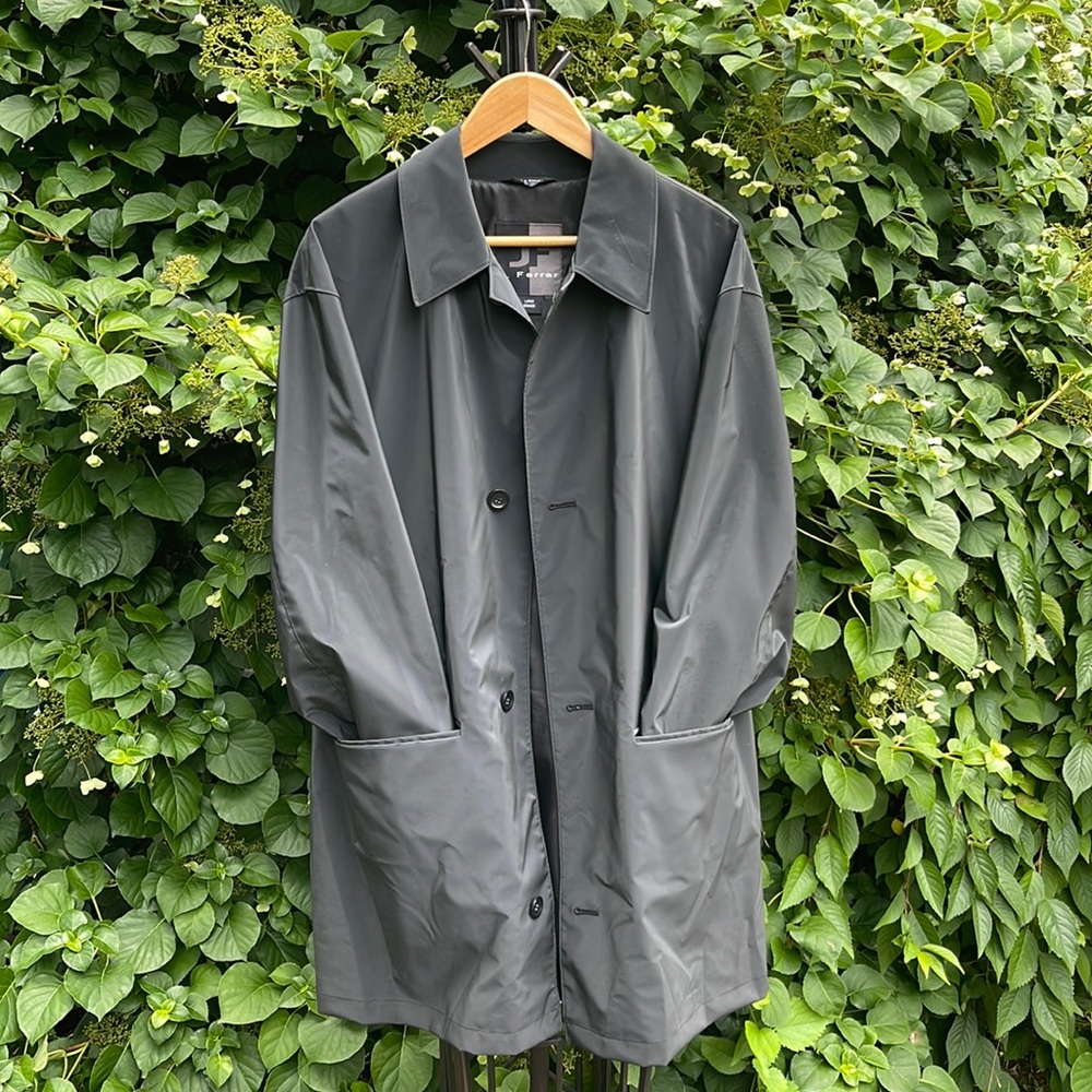 Black Men’s Rain Trench Coat